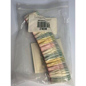 VTG Longaberger Small Garter Basket Liner "Pastel Plaid" Pink Blue NIP #2740348